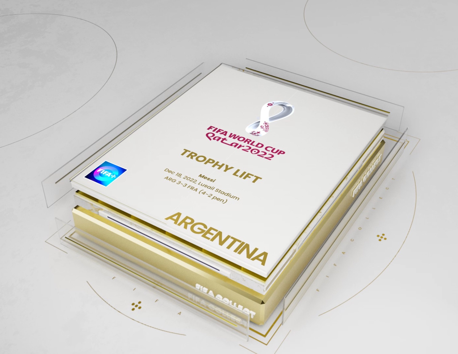 2022 FIFA World Cup - Messi Trophy Lift — front